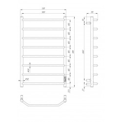 Рушникосушарка ELNA Трапеція 8 (810x530) Діммер