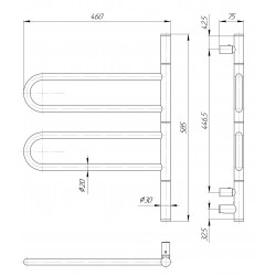 Рушникосушарка ELNA Флюгер 2 Білий (580x460)