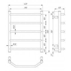 Рушникосушарка ELNA Трапеція 5 (500x420)